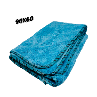 Overcars Microfibra Secado 90X60 Azul Borde De Seda 800GSM