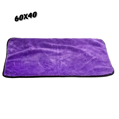 Microfibra Secado 60x40cm 800Grs - Violeta Borde Negro