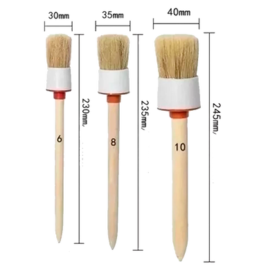 Set X 3 Brochas - Pinceles Detallado