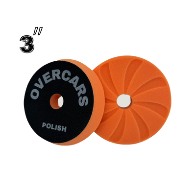 Overcars Pad De Espuma 3" Spiral Polish Naranja