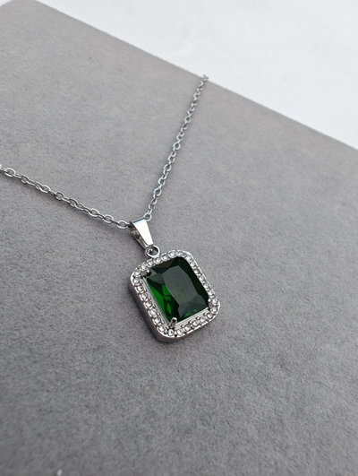 COLLAR AQ GEMA VERDE