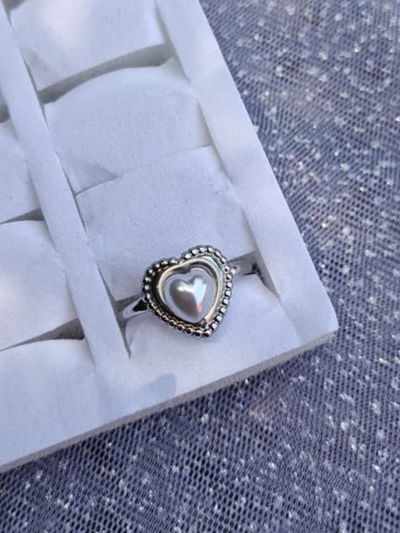 ANILLO CORAZON PERLA