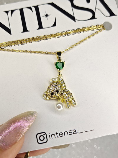 COLLAR OSITO ♥ VERDE AD