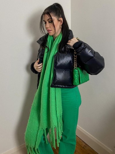 BUFANDA NUBE VERDE MANZANA🍏