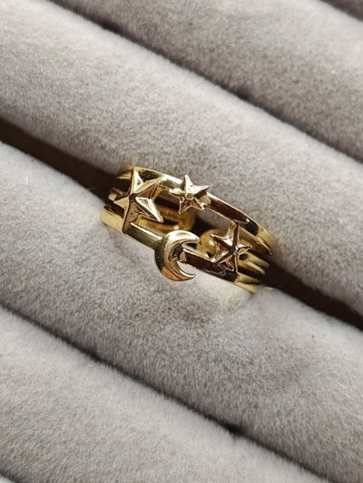 ANILLO LUNA Y ESTRELLAS