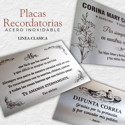 Placa Recordatoria Clasica
