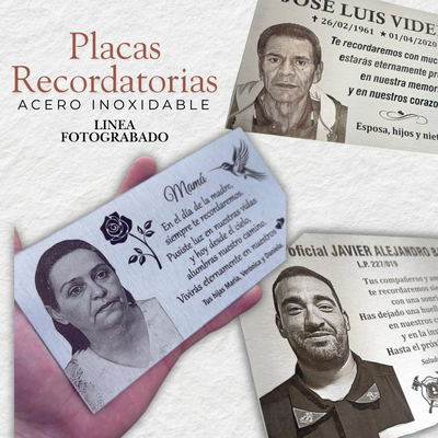 Placa Recordatoria Fotograbado