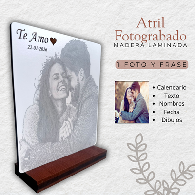 Atril con Fotograbado