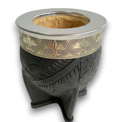 MATE IMPERIAL ALPACA Y ACERO REPUJADO