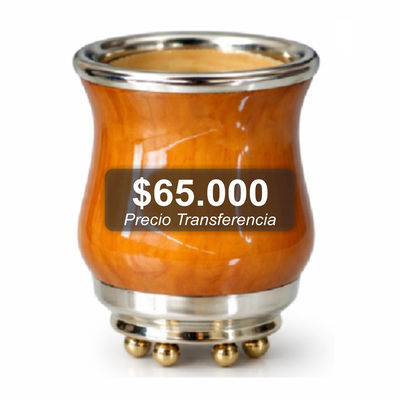 MATE CAMIONERO LAQUEADO BASE ALPACA PATAS BRONCE