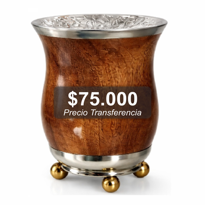 MATE VOLCADO LAQUEADO ALPACA PATAS BRONCE