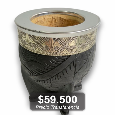 MATE IMPERIAL ALPACA Y ACERO REPUJADO