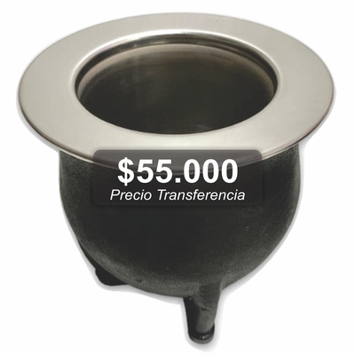 MATE CAMIONERO DELUXE CUERO VIROLA ACERO