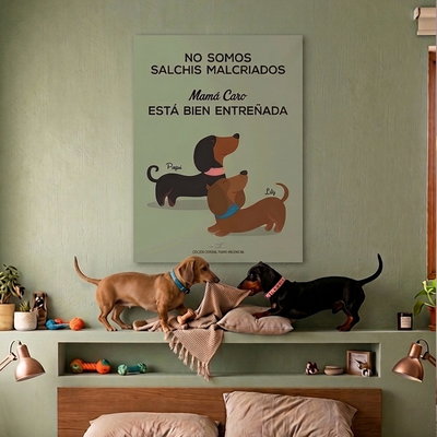 Dachshund Power: Cuadro Personalizado Edición Especial Perro Salchicha