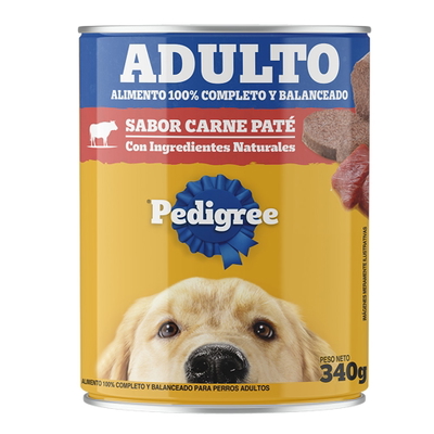 Lata paté para perro adulto sabor carne