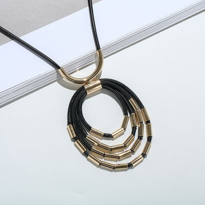 Collar Largo con Cordón Marcia Libre de Níquel