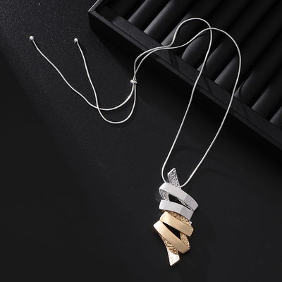 Collar Largo Regulable Garabato Combinado