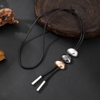 Collar Largo Tres Colores Regulable de Aleación de Zinc