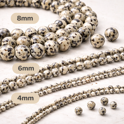 Cuentas De Jaspe Dálmata Piedra Natural Para Bijouterie