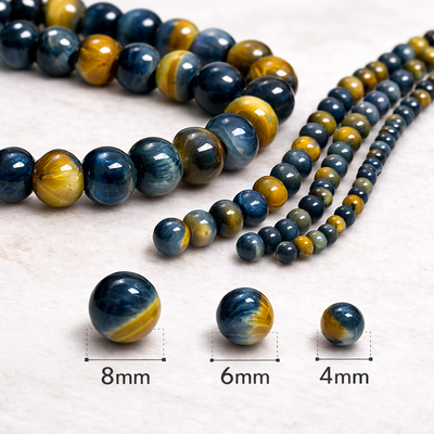 Cuentas De Ojo De Halcón Piedra Natural Para Bijouterie