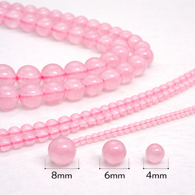 Cuentas De Cuarzo Rosa Piedra Natural Para Bijouterie