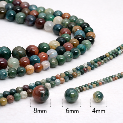 Cuentas De Ágata De La India Piedra Natural Para Bijouterie