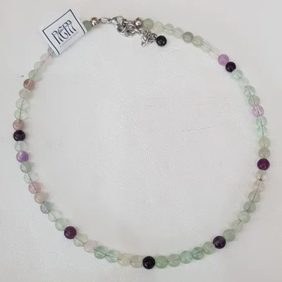 Collar Piedras Naturales Fluorita 6 mm | NEMClaridad