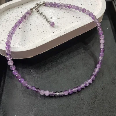 Collar Piedras Naturales Amatista 6 mm | NEMSerenidad