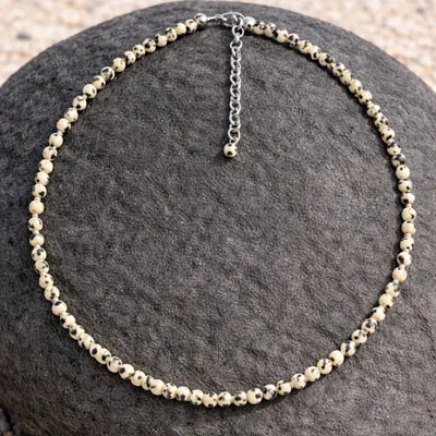 Collar Piedras Naturales Jaspe Dálmata 6 mm | NEMAlegria