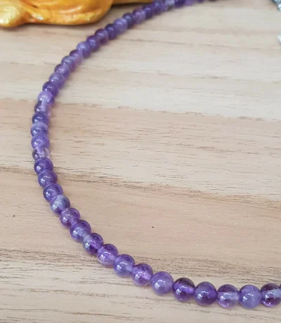 Collar Piedras Naturales Amatista 6 mm | NEMSerenidad