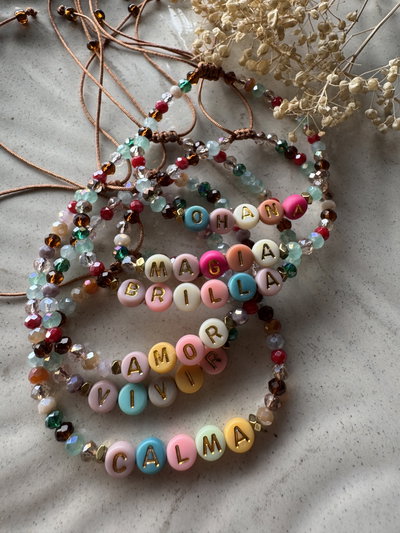 Pulsera palabras regulable 