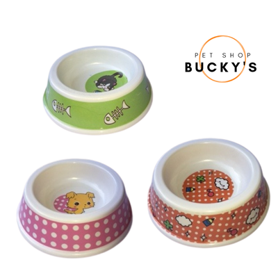 COMEDERO MELANINA CON DIBUTOS 10 CM