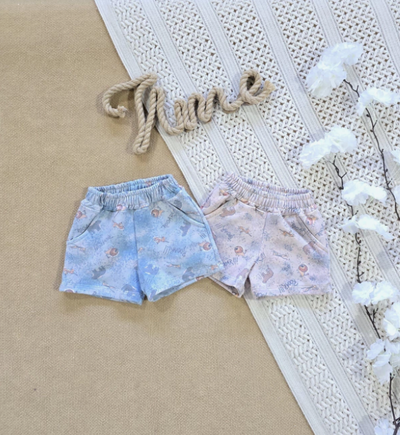 Short rustico digital estampado con bolsillo bebe (CURVA COMPLETA)