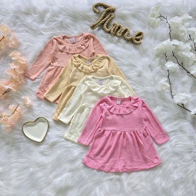 VESTIDO LANILLA WAFLE LISO BEBA