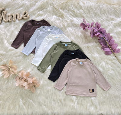 CAMISETA MODAL SOFT LISO CON GRIFA BEBÉ