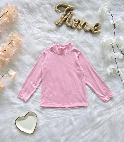 Polera lanilla angora liso nena - PACK X6