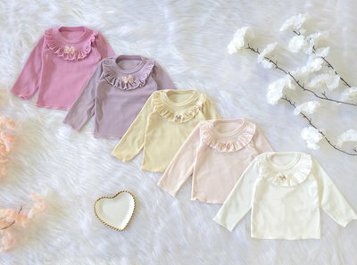 Camiseta Morley volado moño beba - PACK X5