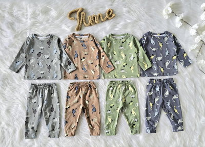 Conjunto Pijama Térmico Dinosaurio Bebé - PACK X5