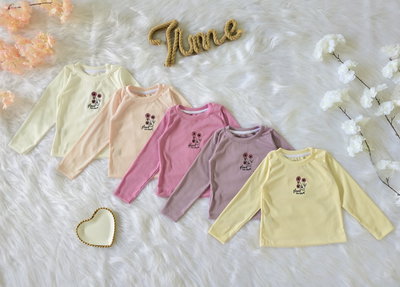 Camiseta Morley bordado flor negra nena - PACK X6