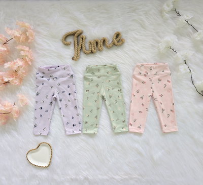 Calza térmica soft flores beba - PACK X5