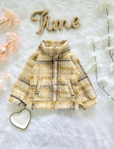 Campera Teddy cuadros nena - PACK X6