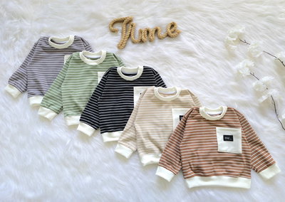 Buzo darlón rayado bebé - PACK X5