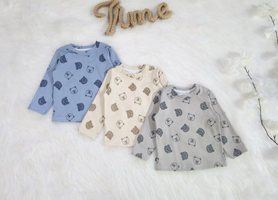 Camiseta térmico soft osos bebe - PACK X5