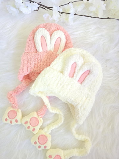 Gorro conejo tiras beba - PACK X6