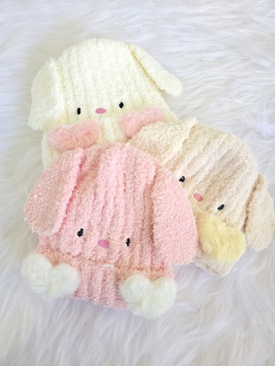 Gorro conejo corazón beba - PACK X6