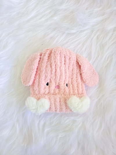 Gorro conejo corazón beba - PACK X6