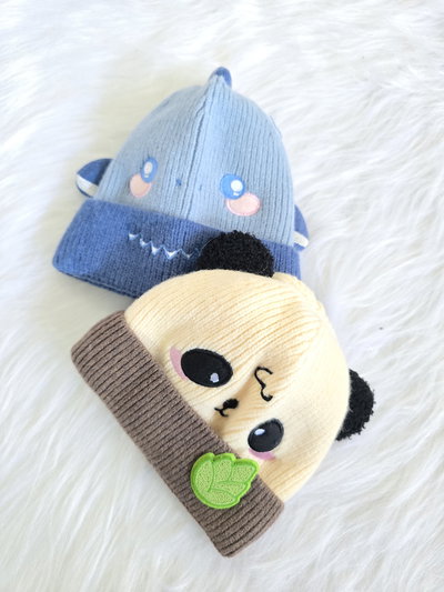 Gorro panda/tiburon bebé - PACK X6