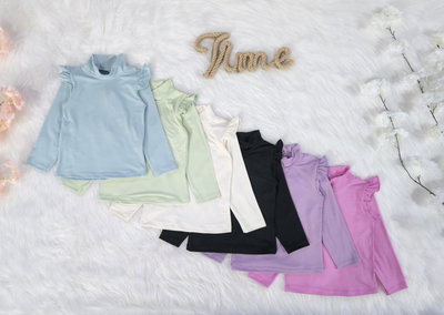 Polera volado hombro nena - PACK X6 
