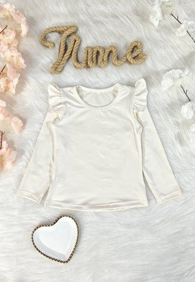 Camiseta modal soft volado hombro nena - PACK X6 