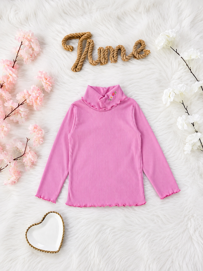 Polera morley bordado flor nena  - PACK X6 